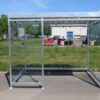 Overkapping voor automaten model Myla 94 Afgebeeld een 4 x 2m uitvoering. Deze is geheel verzinkt.